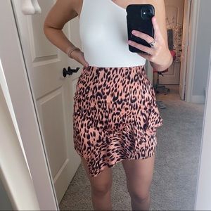 Pink Cheetah Print Skirt